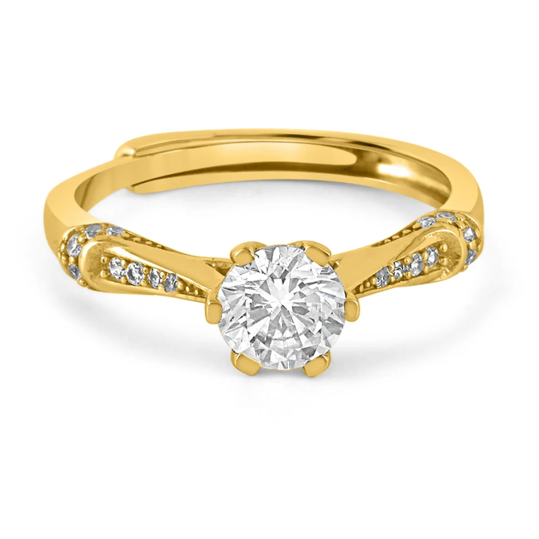 Golden Unity - His and Hers Gold Plated Couple Ring Set (Adjustable) - Image 7