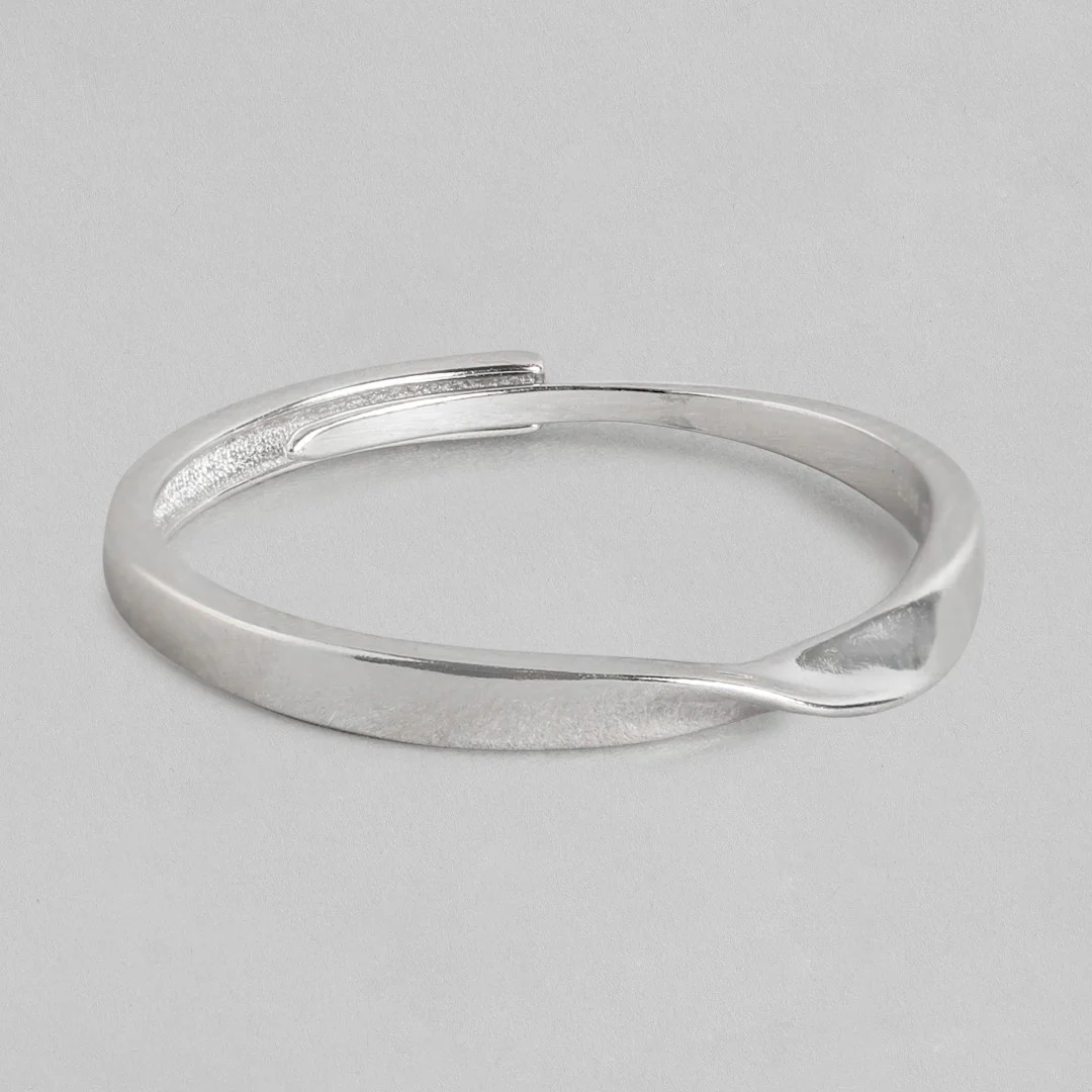 Classy Cut 925 Sterling Silver Rhodium Plated Female Ring (Adjustable) - Image 8