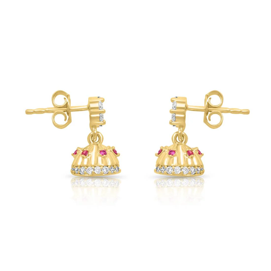 Classic Dangle Gold Plated 925 Sterling Silver Earrings - Image 5