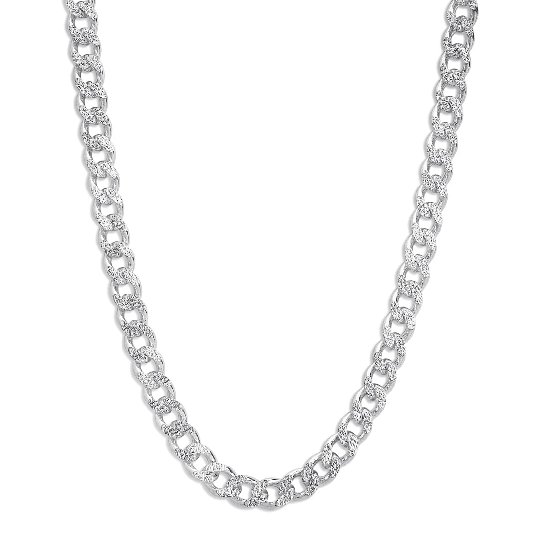 Classic Links Rhodium Plated 925 Sterling Silver Men's Chain - Image 5