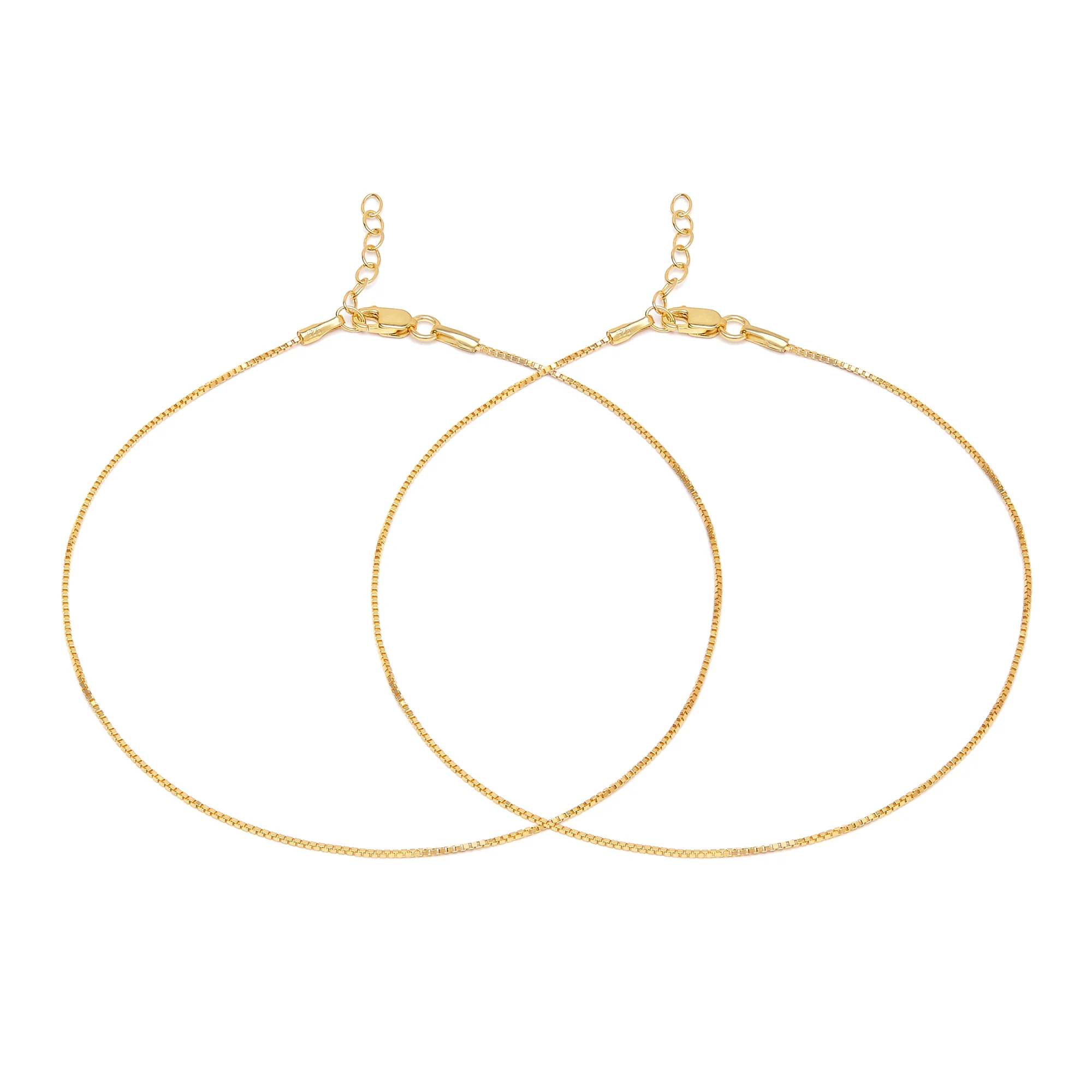 Everyday Gleam Box Chain Anklet - Image 5