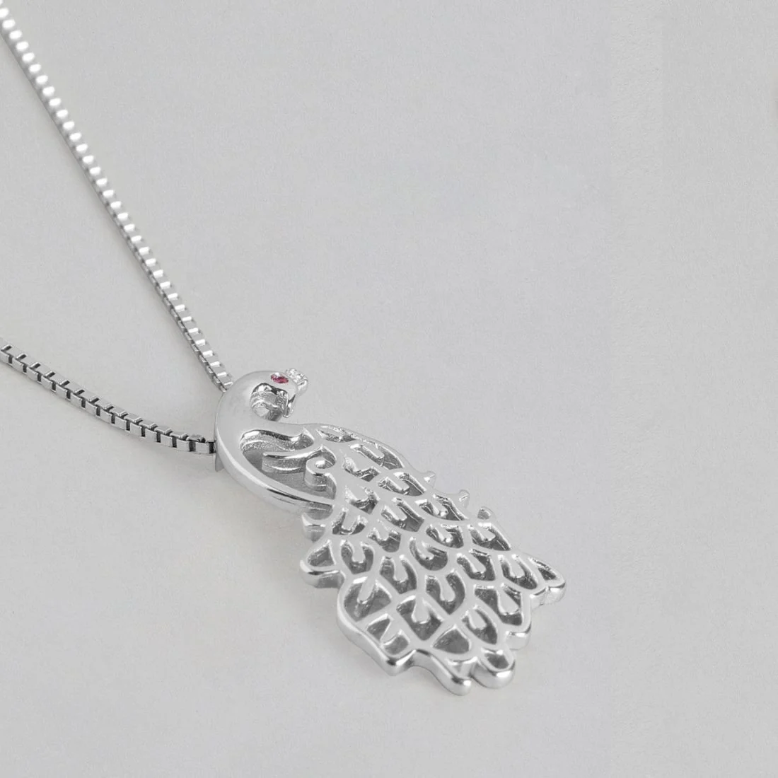 Classic Peacock Rhodium Plated 925 Sterling Silver Jewellery Sets - Image 5