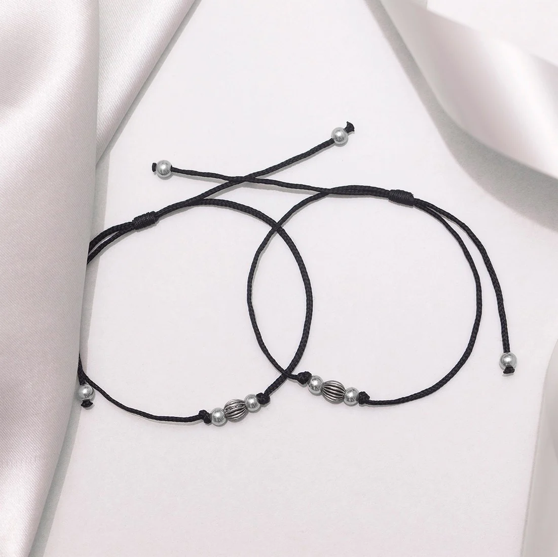 Classic Rhodium Plated 925 Sterling Silver Thread Anklet - Image 4