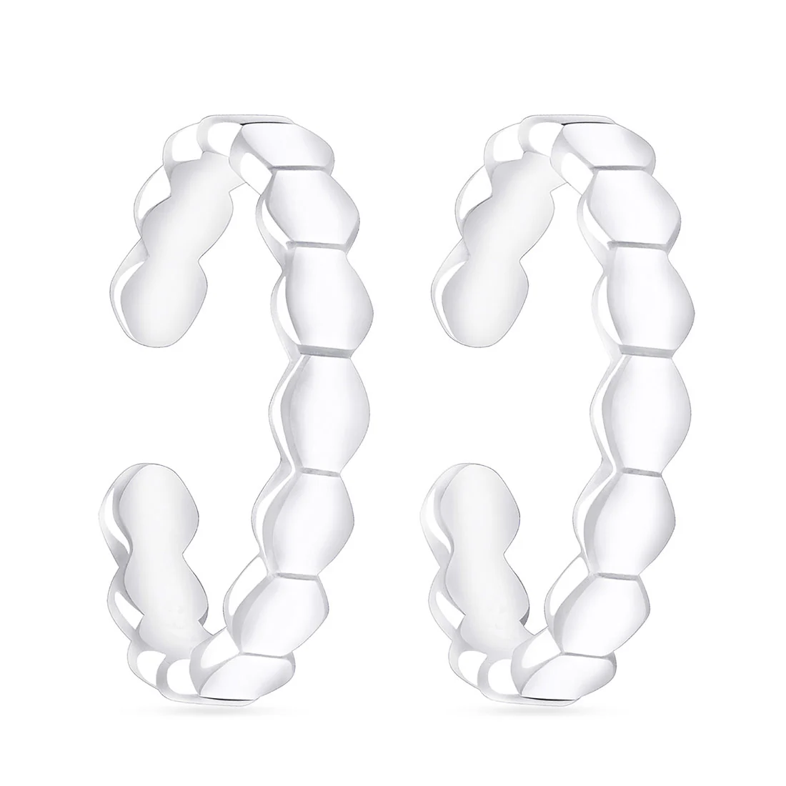Classic Rhodium Plated 925 Sterling Silver Toe Ring - Image 4