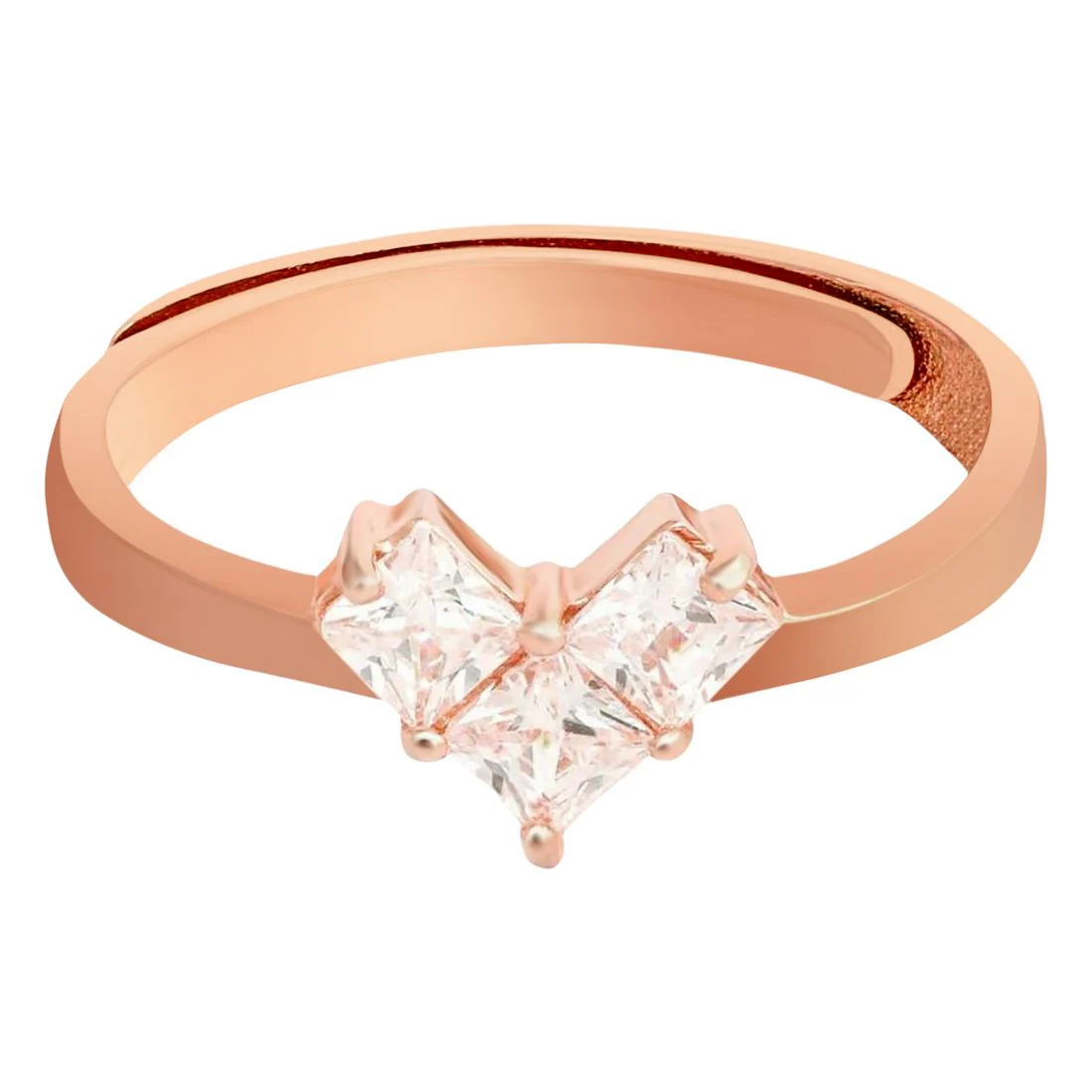 Heartcore Rose Gold Plated 925 Sterling Silver Ring (Adjustable) - Image 6