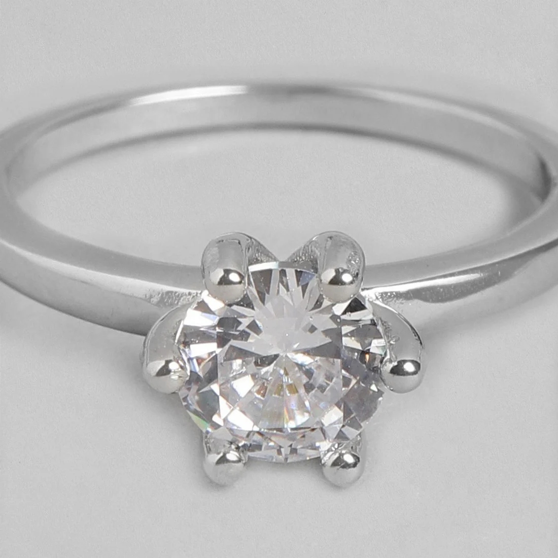 Classic Solitaire 925 Silver Ring (Adjustable) - Image 6
