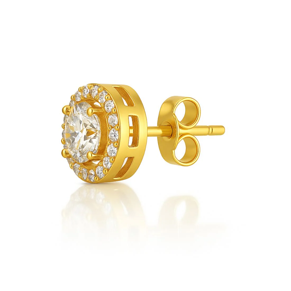 Classic Solitaire Gold Plated 925 Sterling Silver Jewellery Set - Image 7