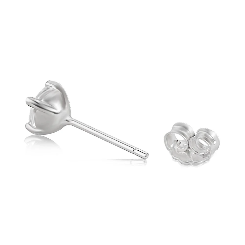 Classic Solitaire Rhodium-Plated & Rose Gold-Plated Earrings Set - Image 5