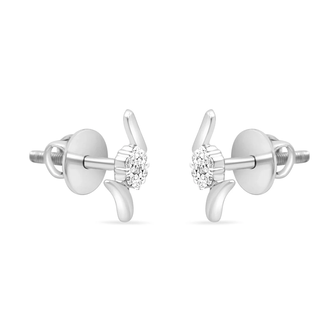 Classic Stud Gold Earrings with Lab-Grown Diamonds - Image 10