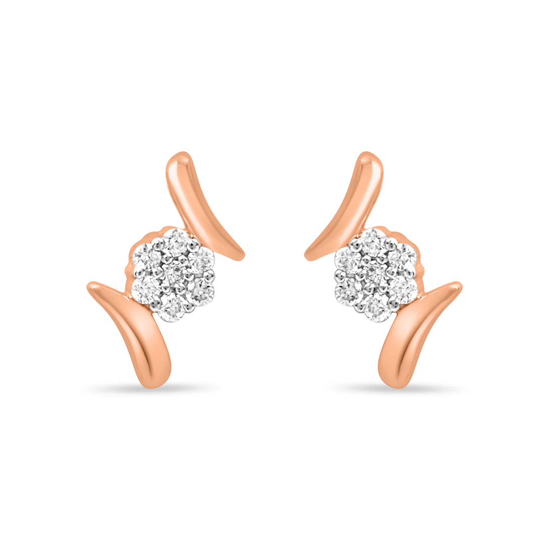 Classic Stud Gold Earrings with Lab-Grown Diamonds - Image 6