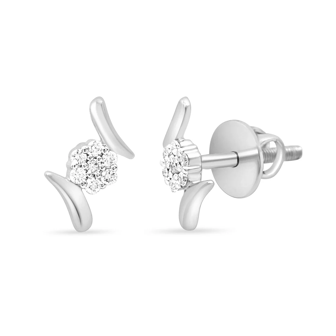 Classic Stud Gold Earrings with Lab-Grown Diamonds - Image 8