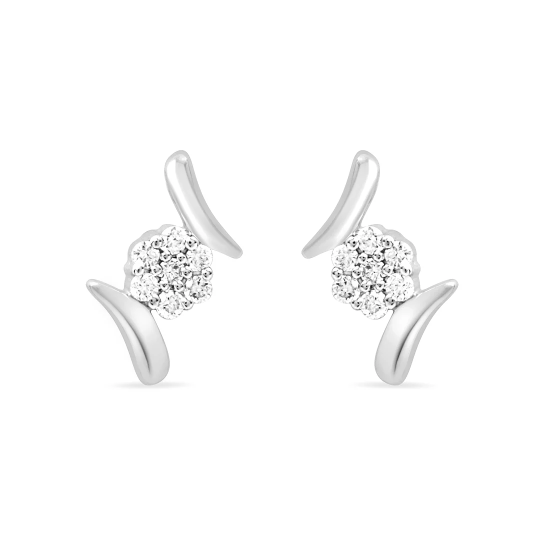 Classic Stud Gold Earrings with Lab-Grown Diamonds - Image 9