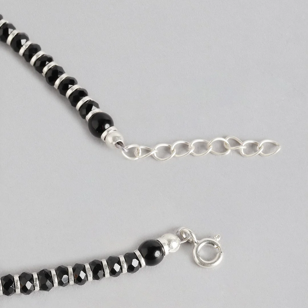 Classy Evil Eye Beaded 925 Silver Jewellery Set - Image 9