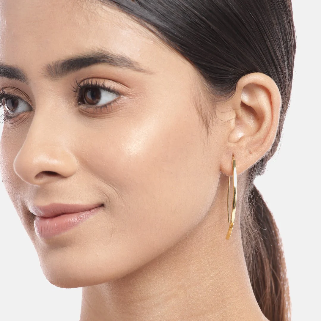 Classy Gold Plated 925 Sterling Silver Drop Earrings - Image 3