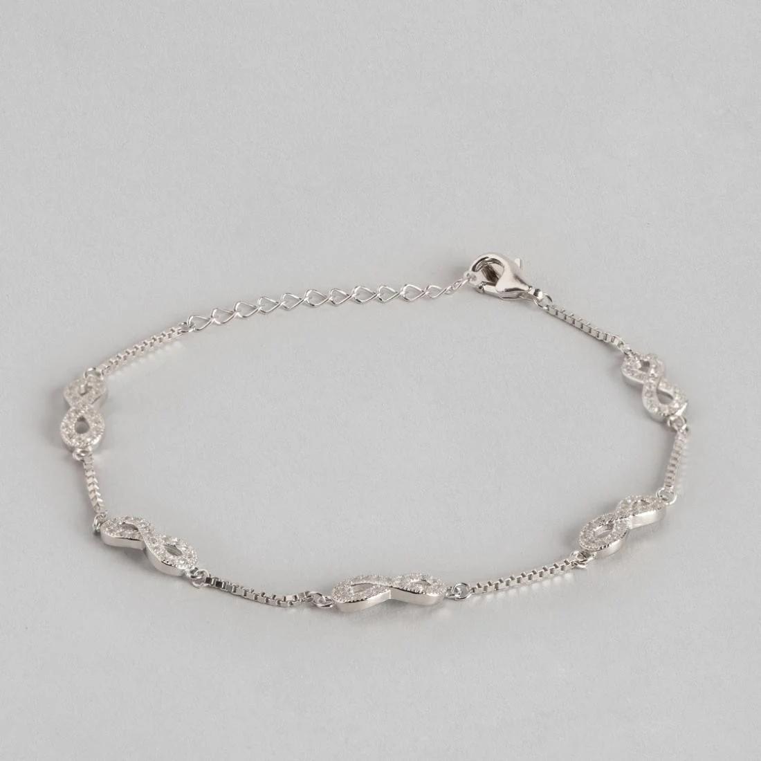 Classy Infinity 925 Sterling Silver Bracelet - Image 4