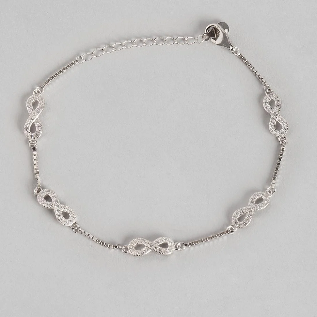 Classy Infinity 925 Sterling Silver Bracelet - Image 5