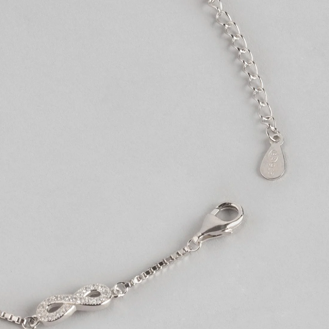 Classy Infinity 925 Sterling Silver Bracelet - Image 7