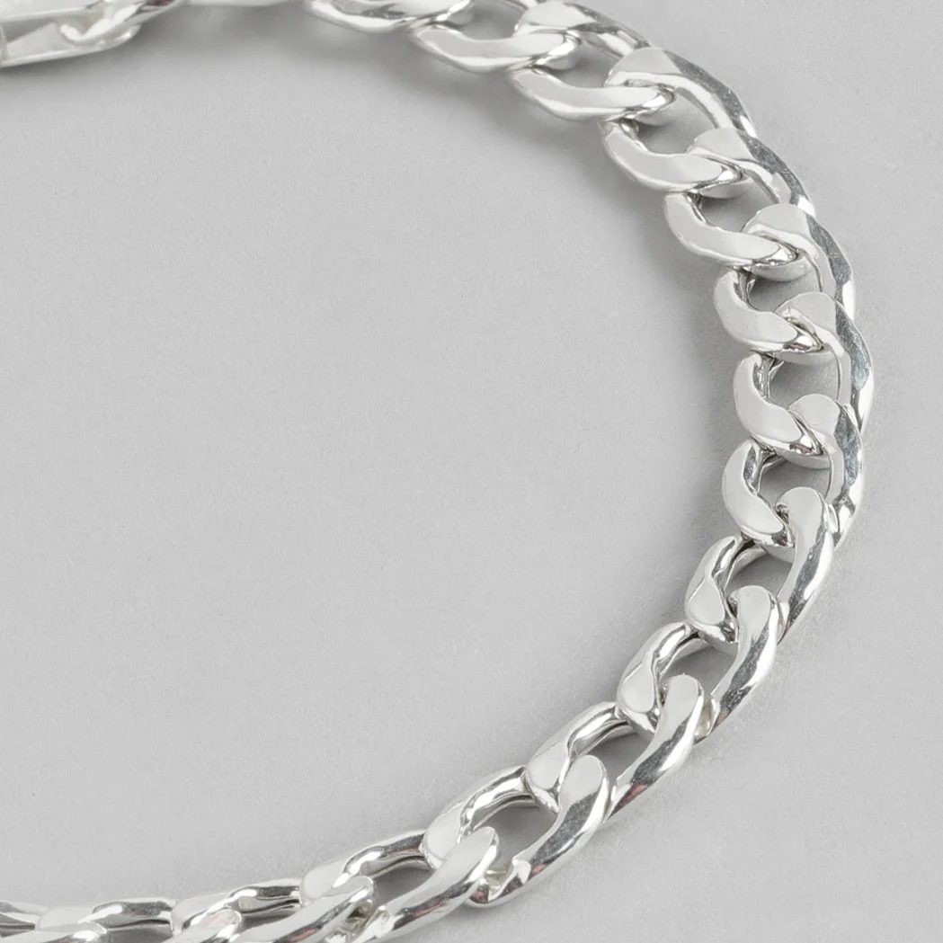 Classy Interlocked 925 Sterling Silver Bracelet for Men - Image 5