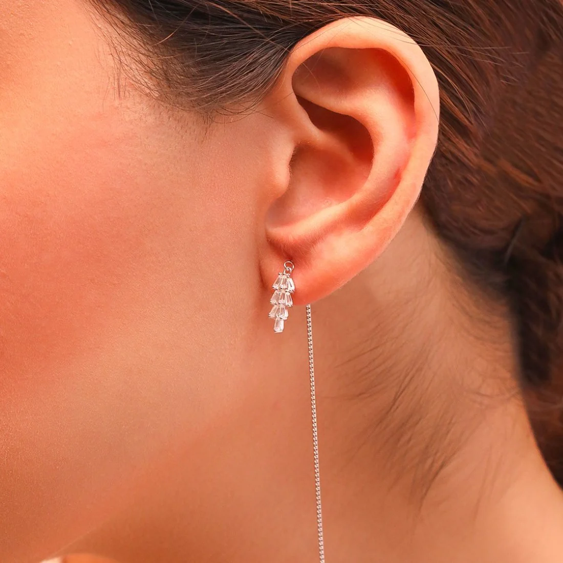 Sui Dhaga 925 Silver Earrings - Image 3