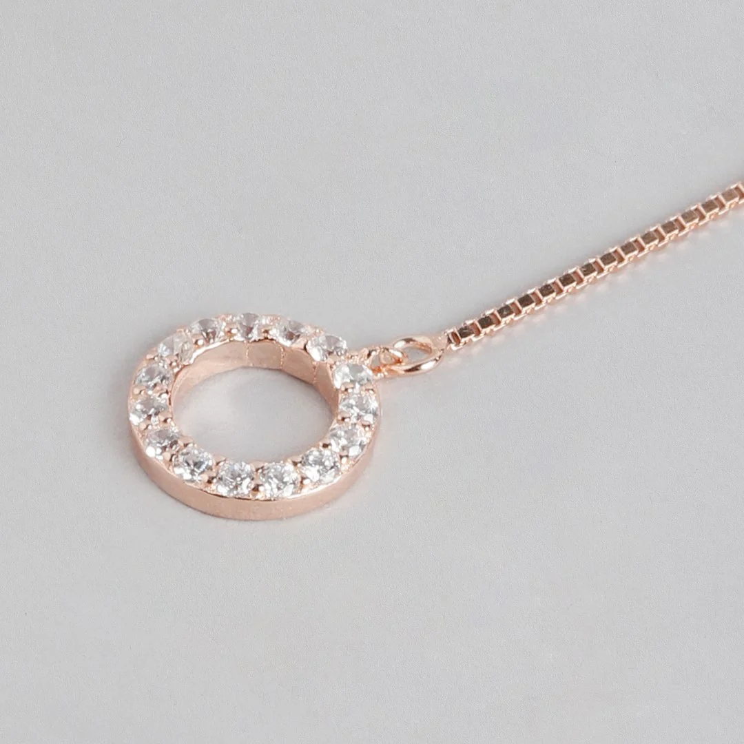 Sui Dhaga 925 Silver Earrings in Rose Gold - Image 5