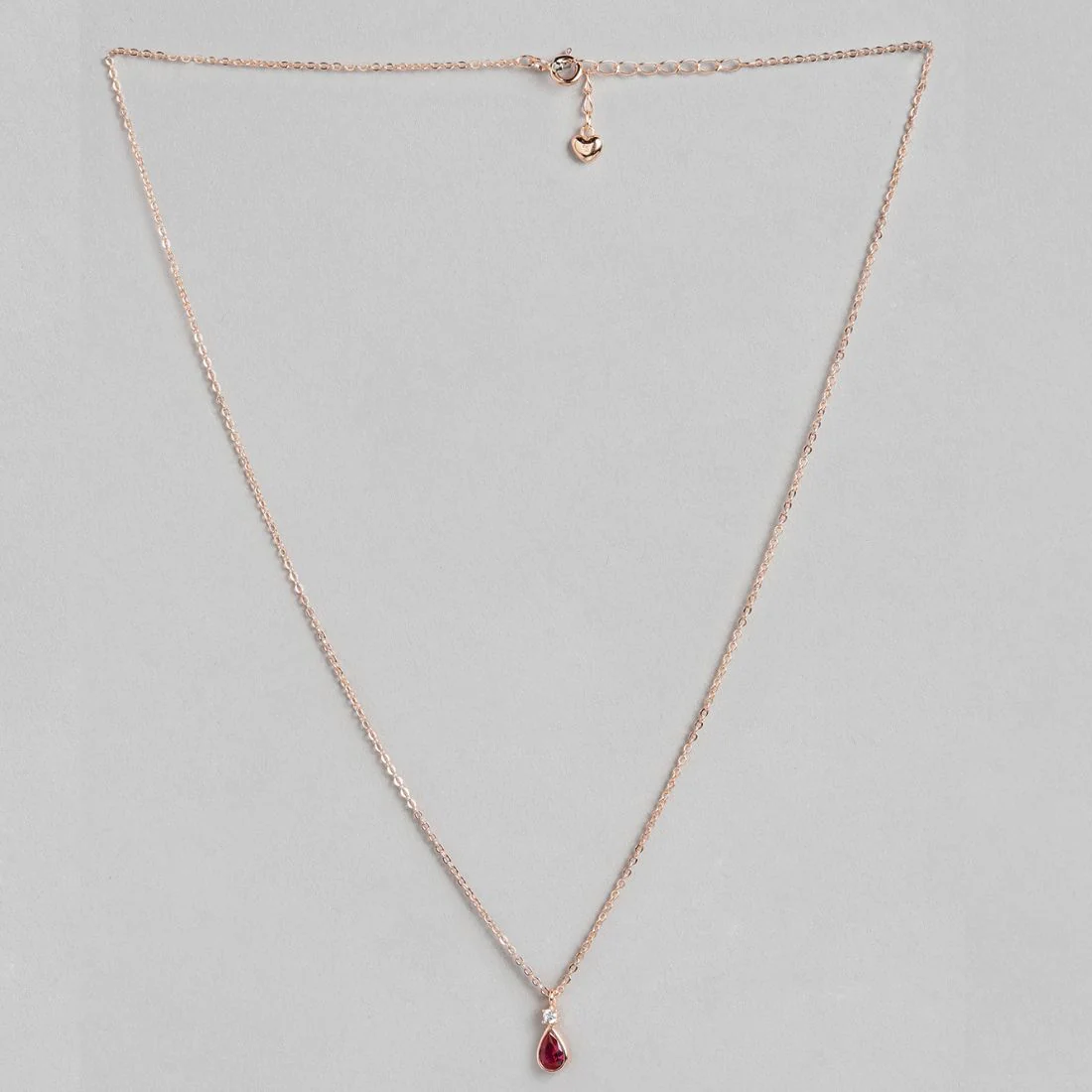 Crimson Elegance Ruby Teardrop Rose Gold-Plated 925 Sterling Silver Necklace Gift Hamper - Image 8