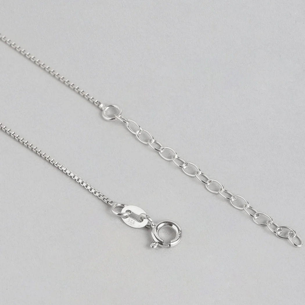 Crossover Rhodium Plated 925 Sterling Silver Necklace - Image 6