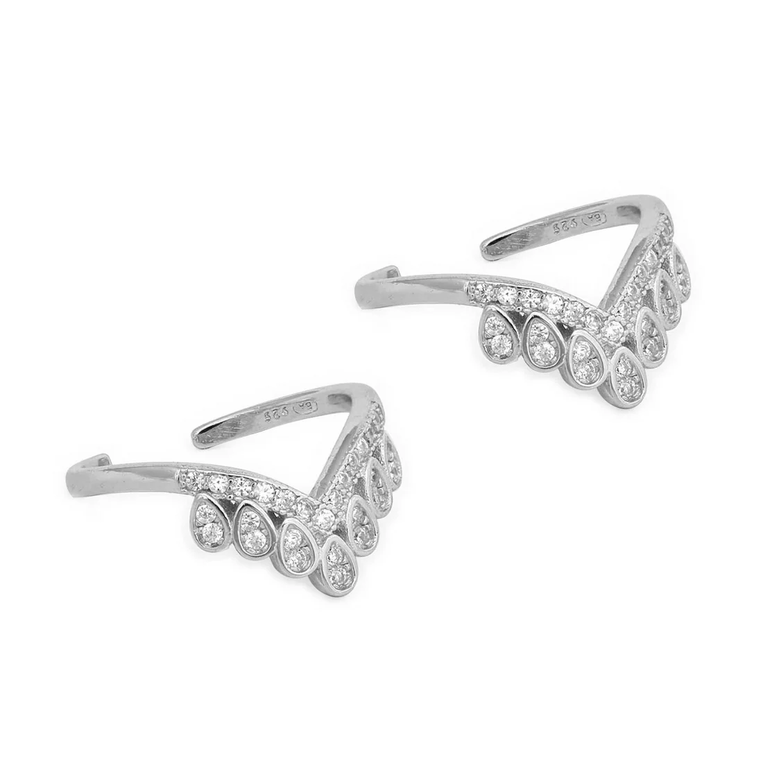 Crown Silver Adjustable 925 Silver Toe Ring - Image 5