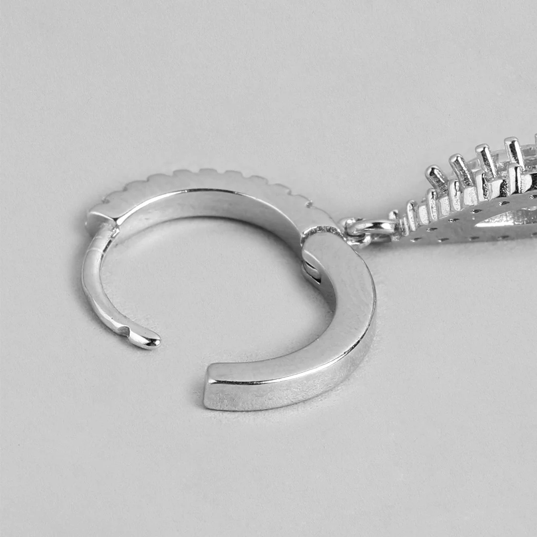 Crystal Clarity Rhodium Plated 925 Sterling Silver Earrings - Image 6