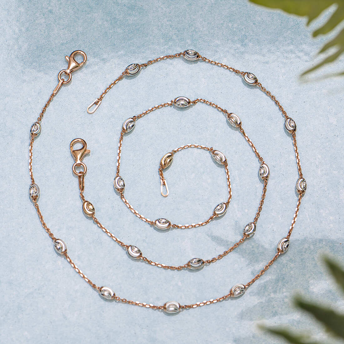 Italian 925 Silver Anklets in Rose Gold - Image 3