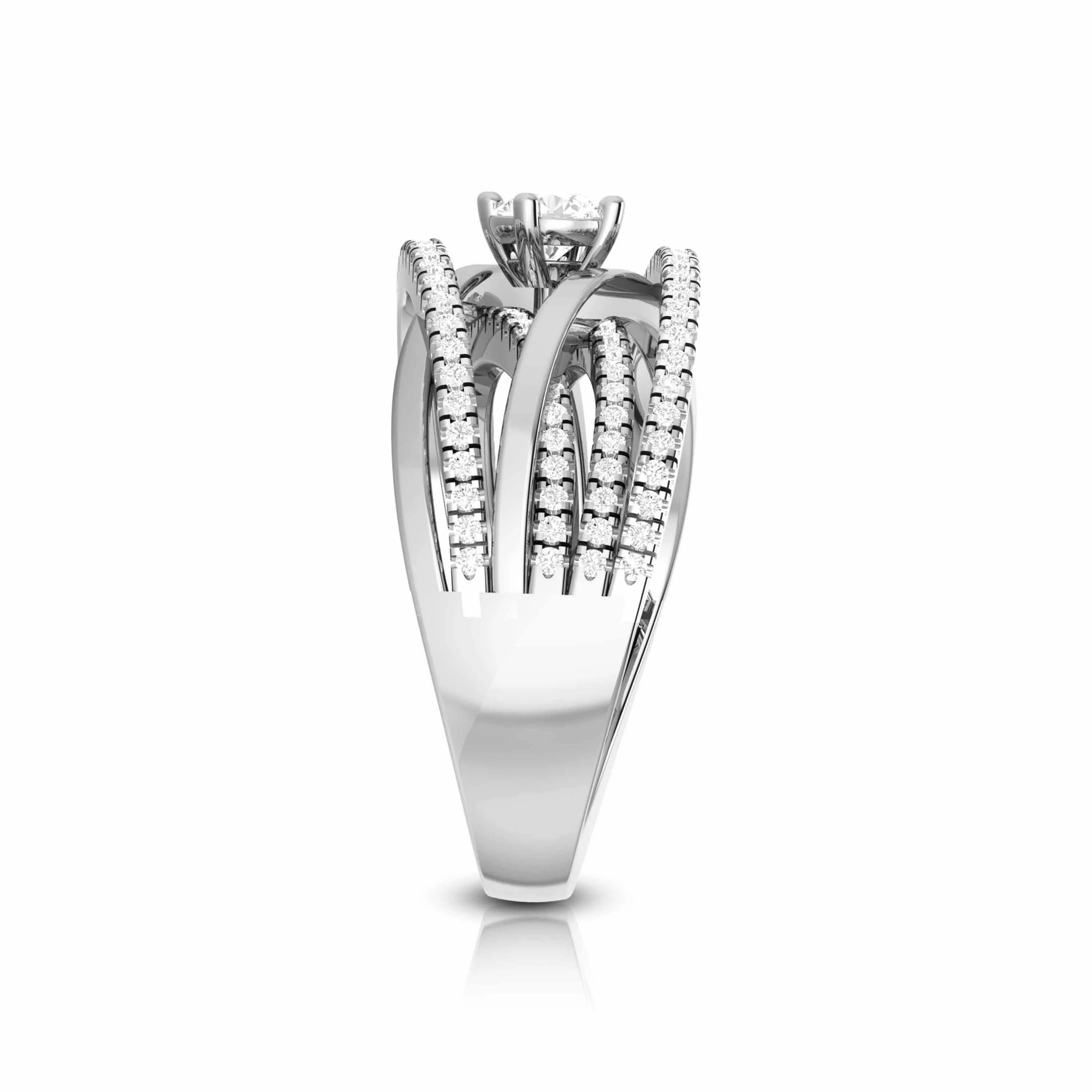 0.7 Ct Crystal Radiance Gold Ring with Lab-Grown Diamonds - Image 7