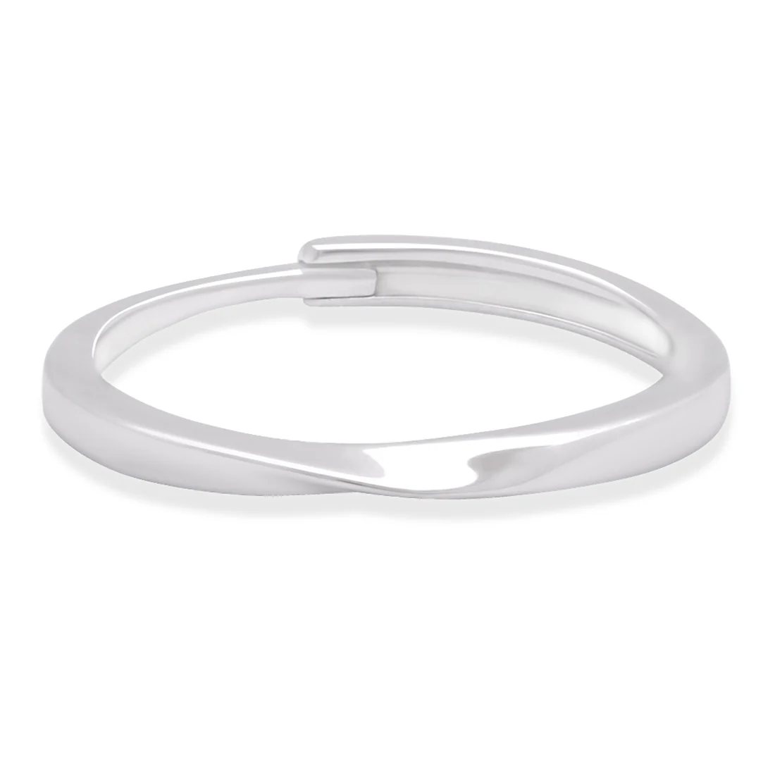 Cut Class Rhodium Plated 925 Sterling Silver Ring For Him (Adjustable) - Image 6