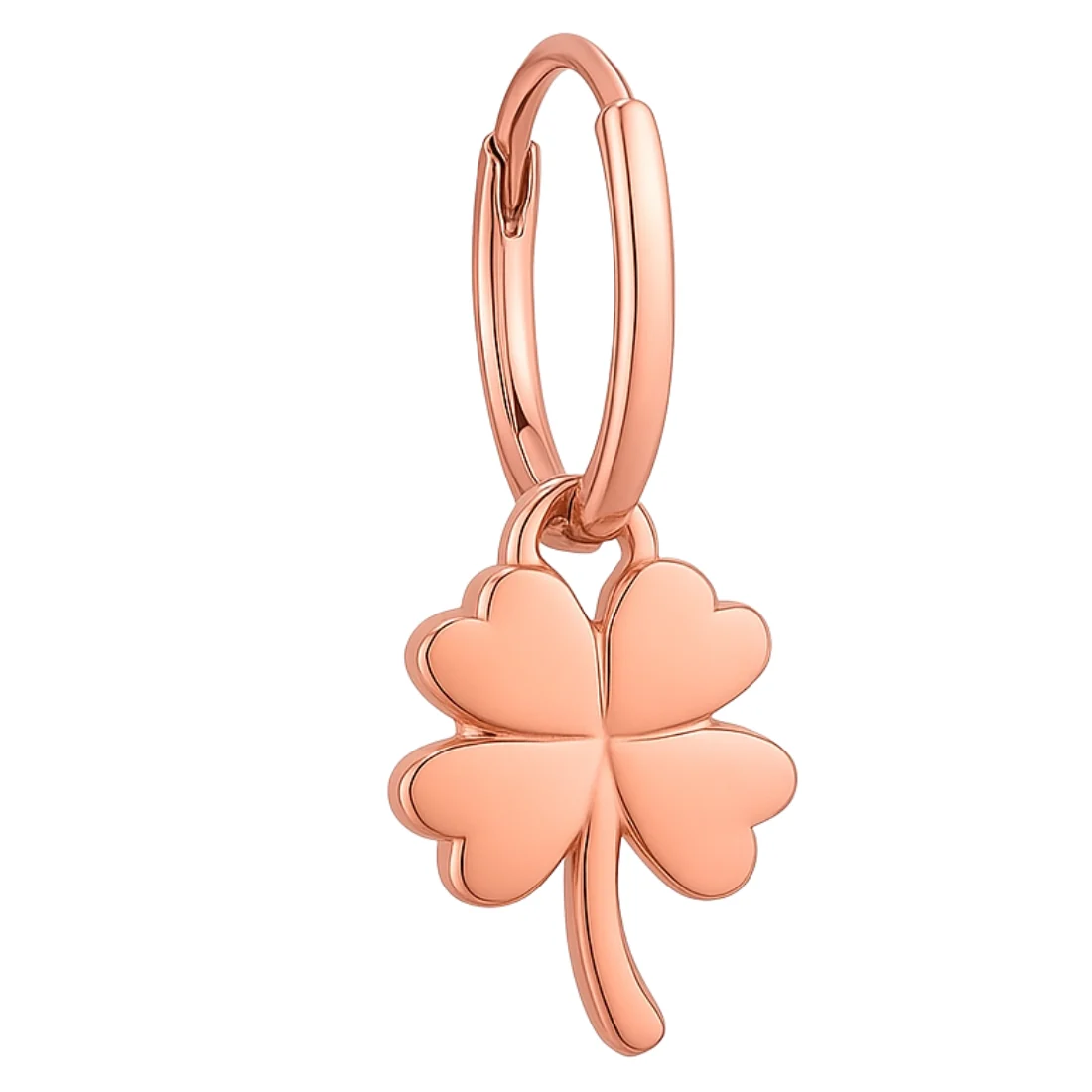 Cutest Quadrifoliate Leaf Rose Gold Plated Earring - Image 6