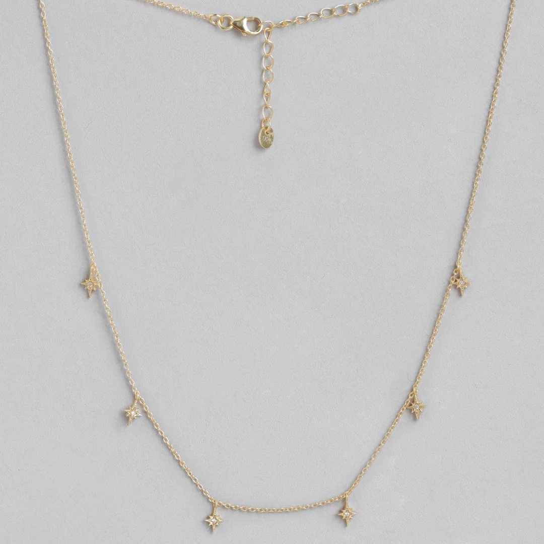 All Star Gold Plating 925 Sterling Silver Necklace with Chain - Image 3