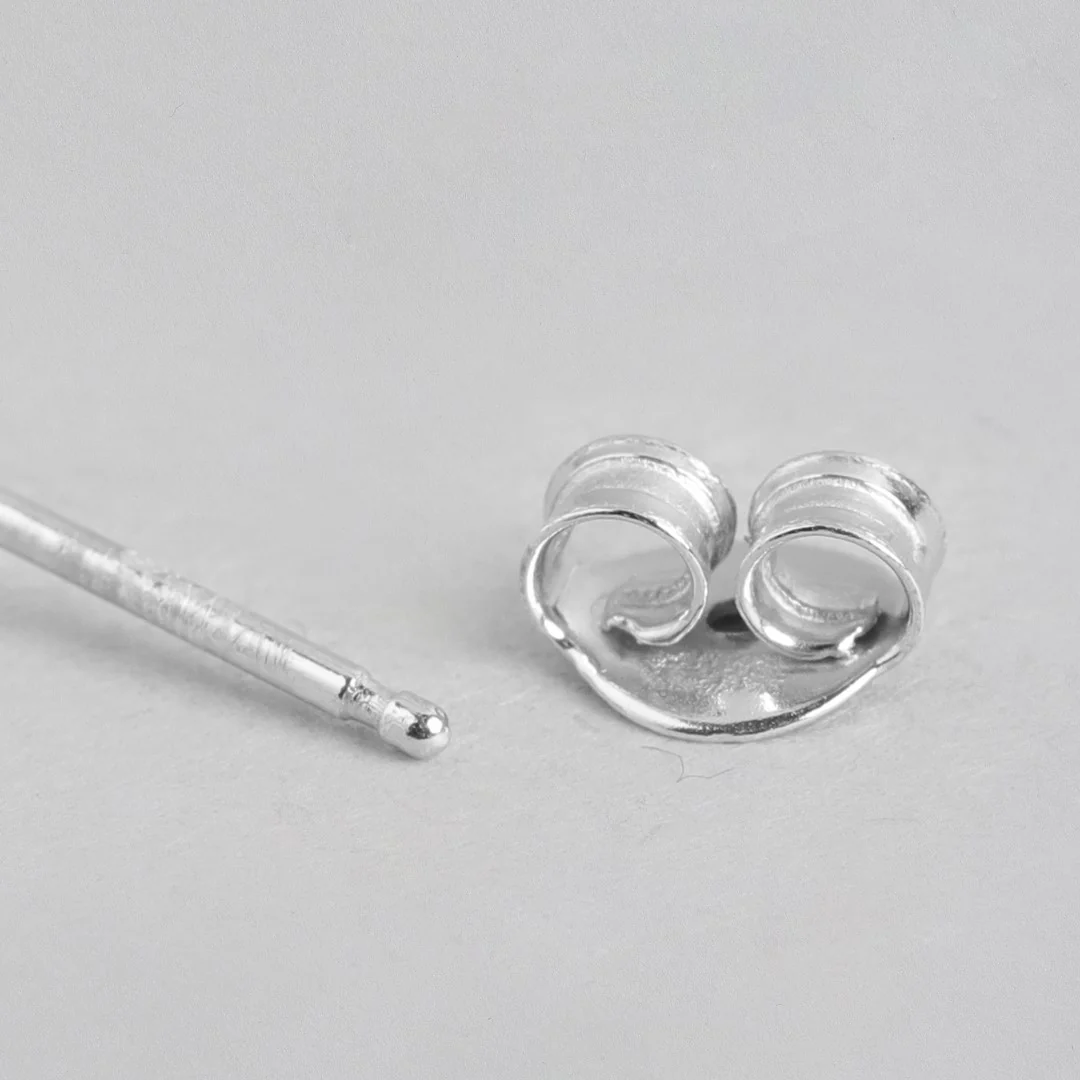 CZ Floral and Hoop Rhodium Plated 925 Sterling Silver Combo - Image 7