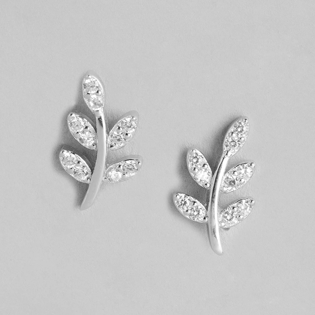CZ Rhodium Plated 925 Sterling Silver Combo Earring Set - Image 7