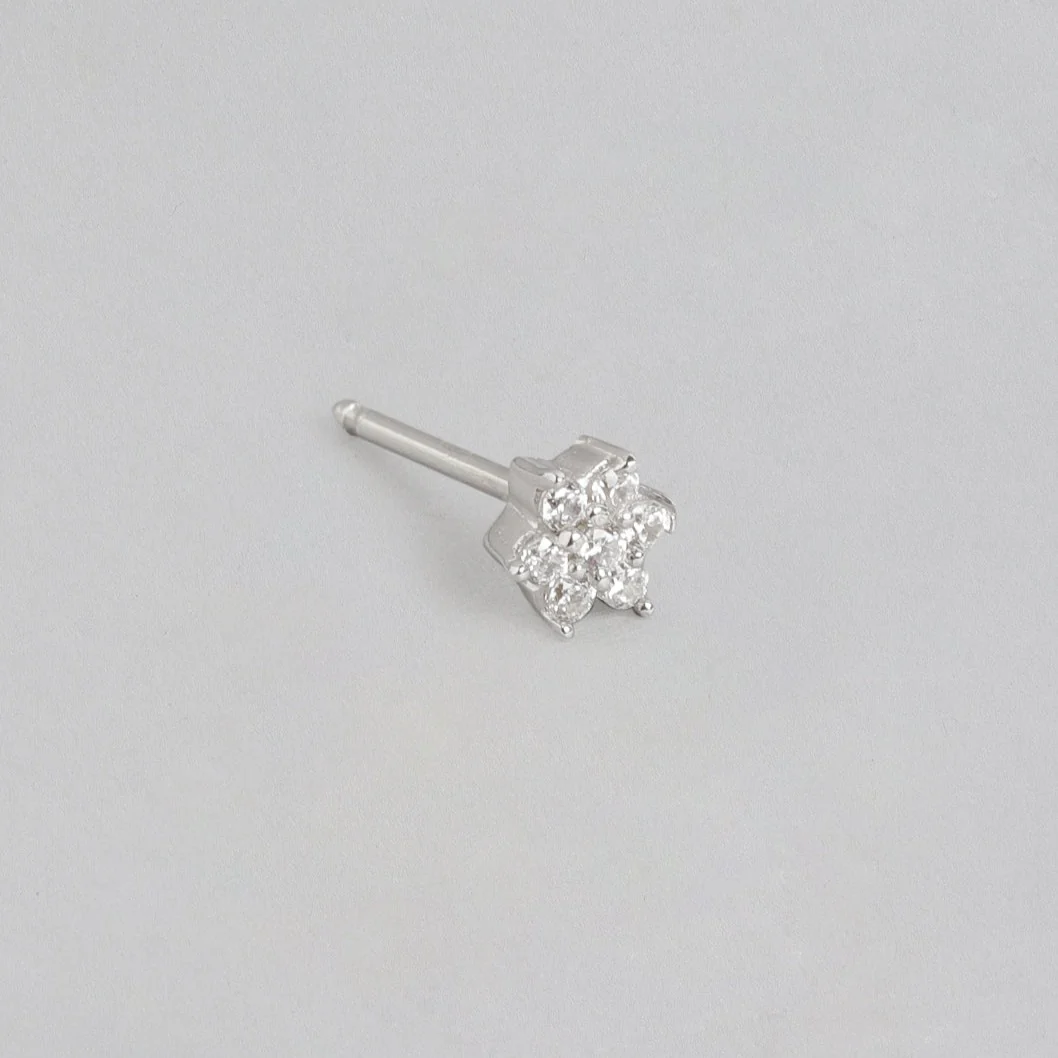 CZ Star 925 Sterling Silver Stud Earrings - Image 7