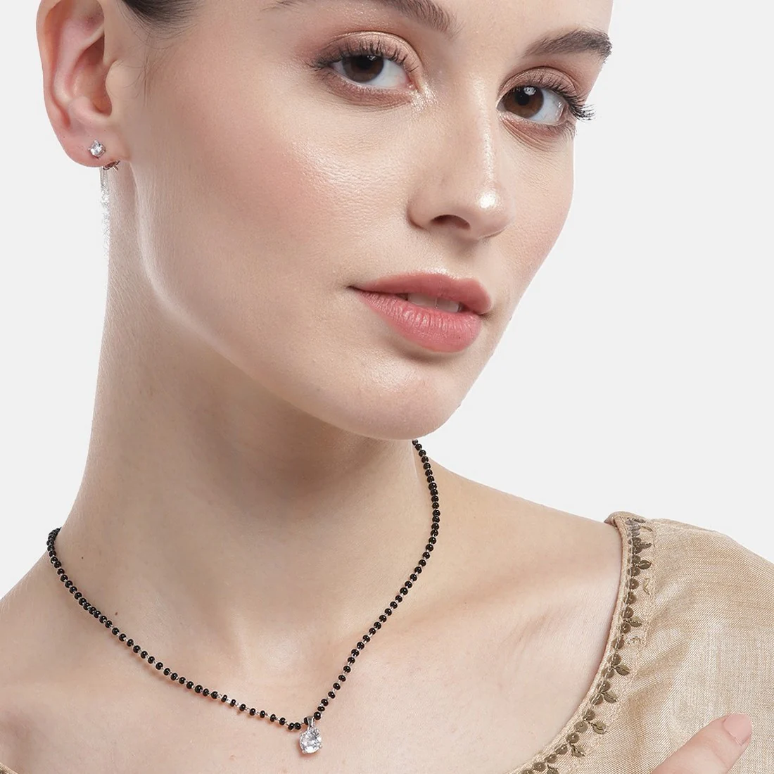 Solitaire Rhodium Plated 925 Sterling Silver Jewelry Set - Image 3