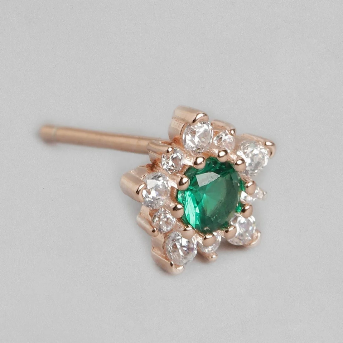 CZ Rose Gold Plated 925 Sterling Silver Earrings - Image 4