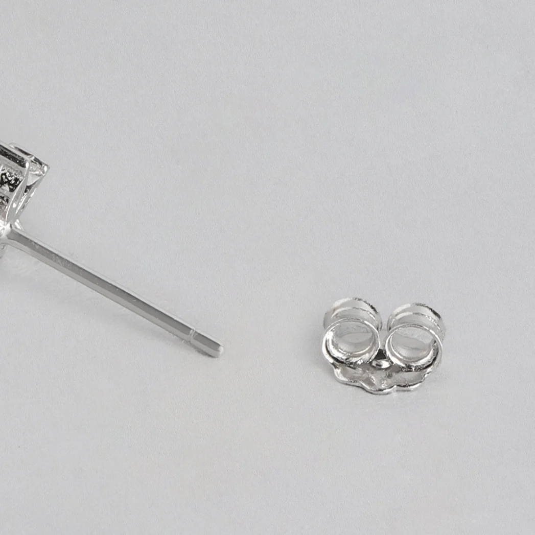 CZ Studded Star  925 Sterling Silver Earrings - Image 7