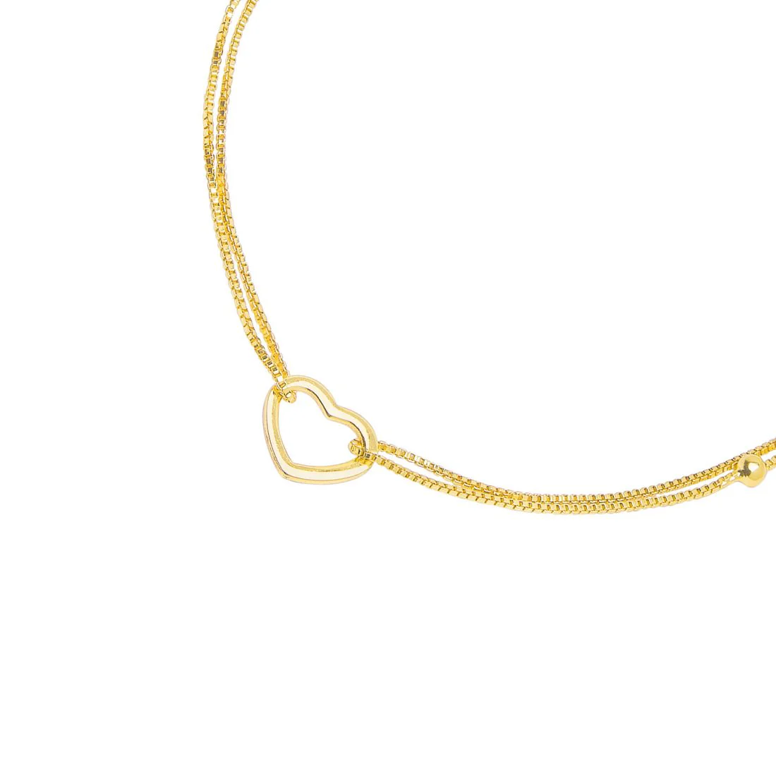 Dainty Heart Gold Plated 925 Sterling Silver Anklets - Image 7