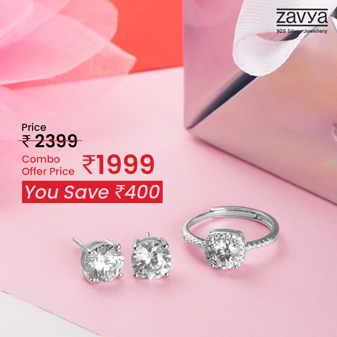 Date Night 925 Sterling Silver Combo - Valentines Edition With Gift Box - Image 2