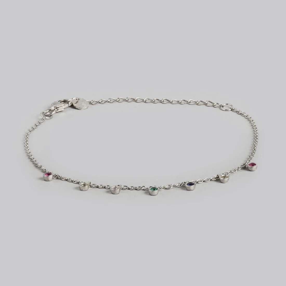 Dazzling Cascade Rhodium-Plated CZ 925 Sterling Silver Drop Bracelet - Image 4