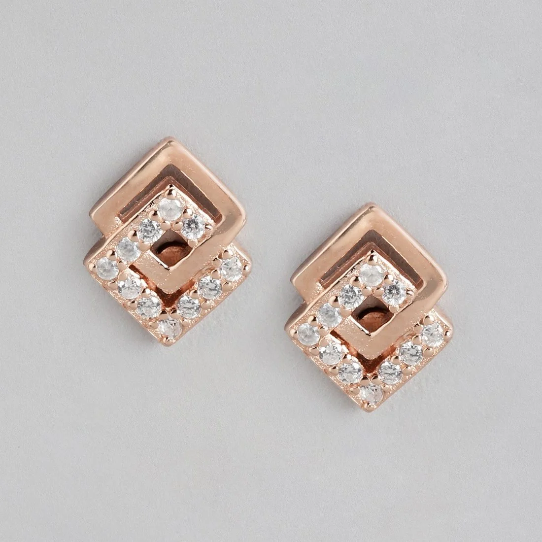 Dazzling Rose Gold Elegance CZ 925 Sterling Silver Jewelry Set - Image 4