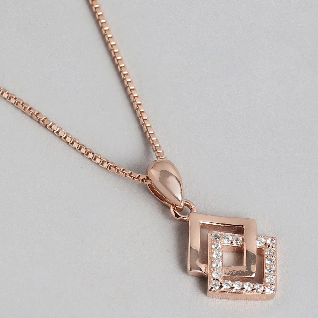 Dazzling Rose Gold Elegance CZ 925 Sterling Silver Jewelry Set - Image 7