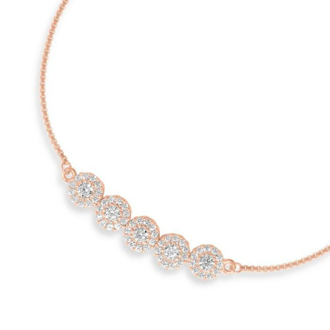 Dazzling Rose Gold Plated 925 Sterling Silver Bracelet - Image 4
