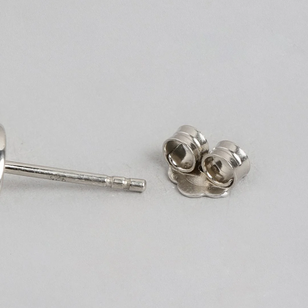 Dazzling Stardust Rhodium-Plated 925 Sterling Silver Stud Earrings - Image 5