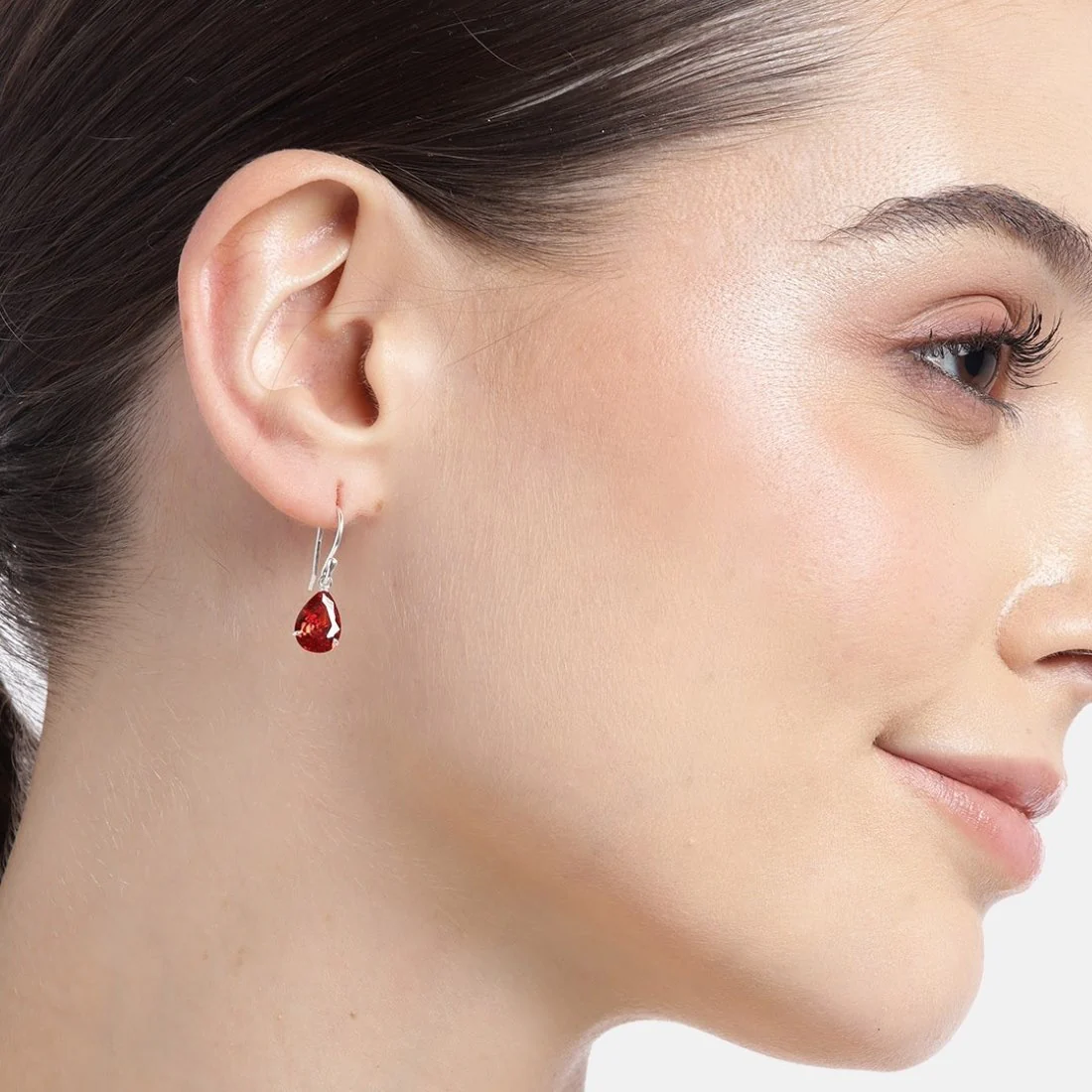 Dazzling Twilight Rhodium-Plated CZ Sterling Silver Drop Earrings - Image 2
