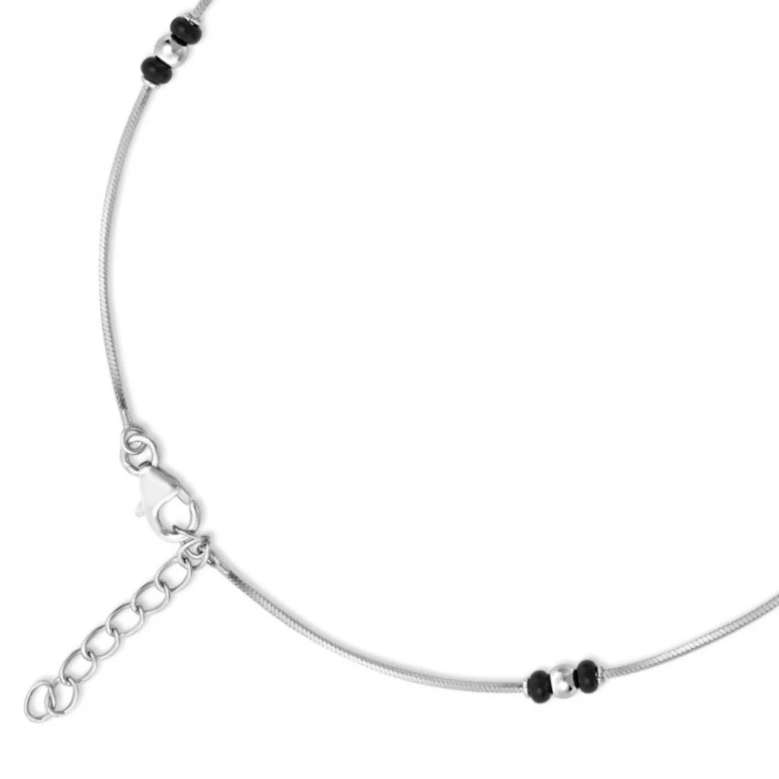 KAMA x Zavya Delicate Bead Silver Anklet - Image 10