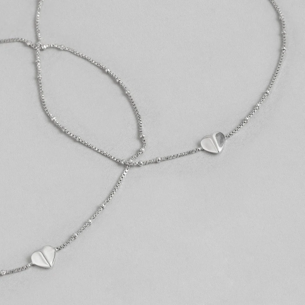 Delicate Heart 925 Sterling Silver Anklets - Image 8