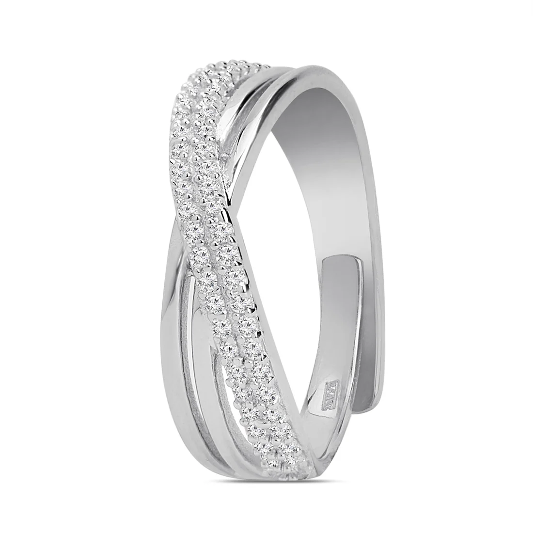 Divine Cross Rhodium Plated 925 Sterling Silver Women's Ring Gift Hamper - Image 7